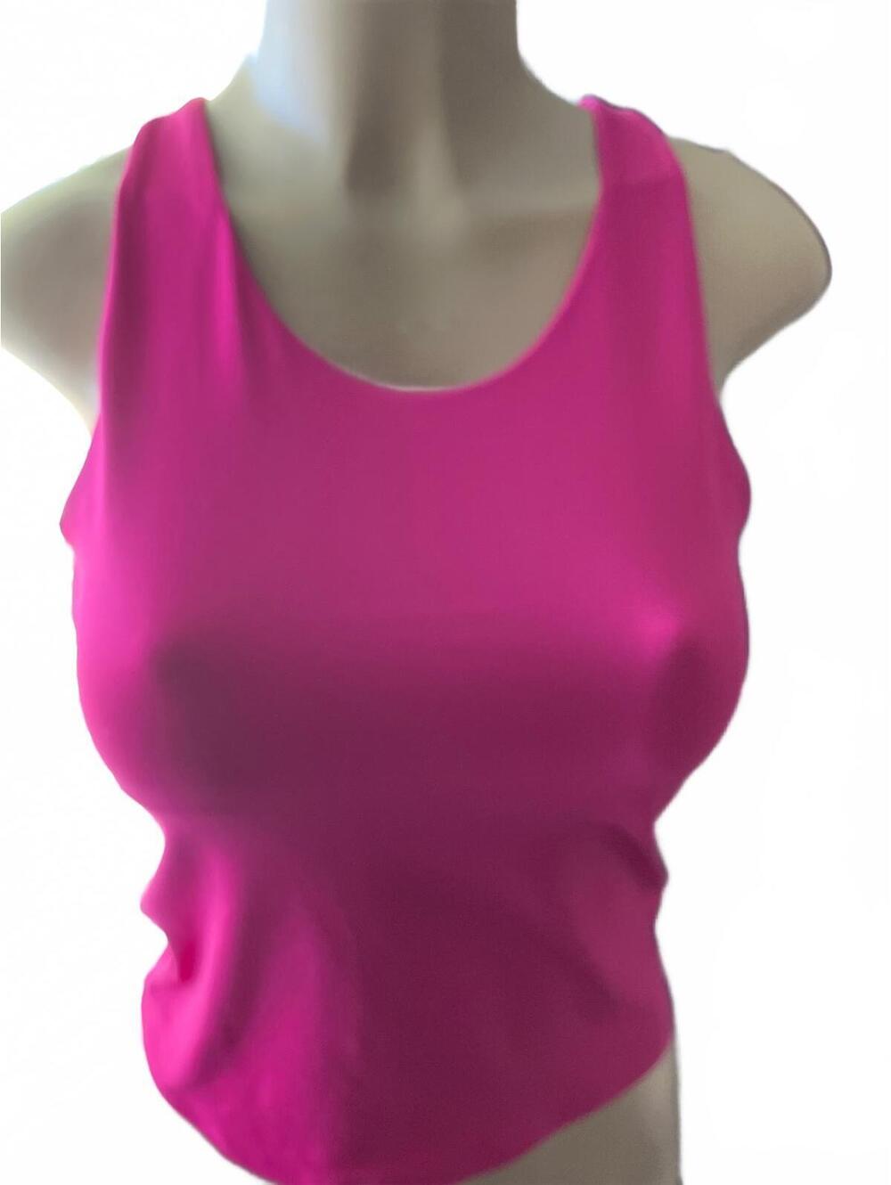 NWT Athletic Works Women's Tropical Blossom Longline Bra with UPF 30 Protection